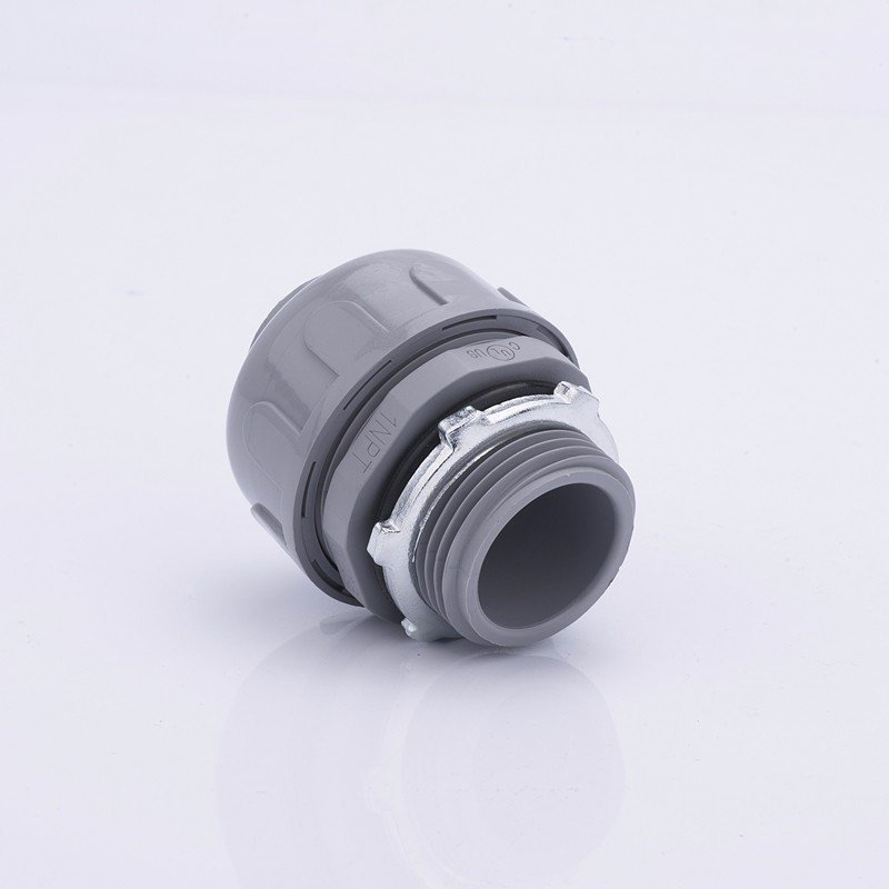 PVC Plastic Flexible Conduit And Fittings Non Metallic Liquid Tight Connectors Straight