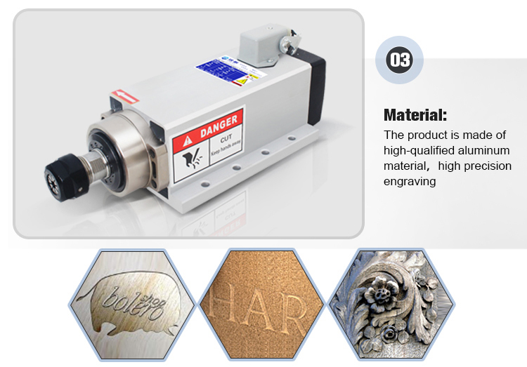 Professional 2.2kw Air Cooled Spindle Motor for Woodworking CNC Router
