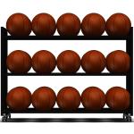 3 Tier Basketball Metal Display Steel Double 3 Tier Basketball Storage Metal