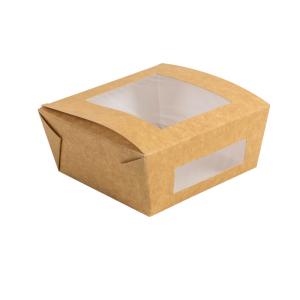 Quality PE Lined Recycled 30oz Brown Paper Bowls Wholesale Custom Size Accepted Fast Food Kraft Take Away Paper Salad Boxes wholesale