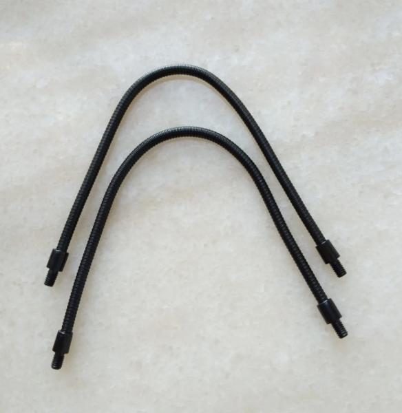 DIY Metal Gooseneck Tube M4 Flexible Microphone Stand Black Male Screw 200mm