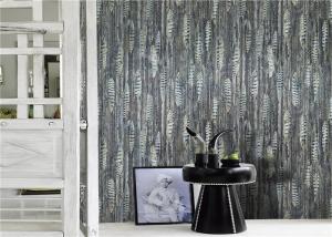 Quality Fashion PVC Modern Removable Wallpaper , Vinyl Grey And White Wallpaper wholesale