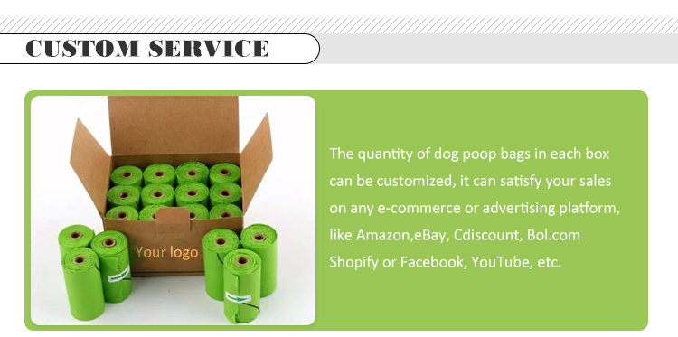 Plastic Doggy Scent Zero Waste Dog Poop Bags / Compostable Poop Bags Portable Biodegradable