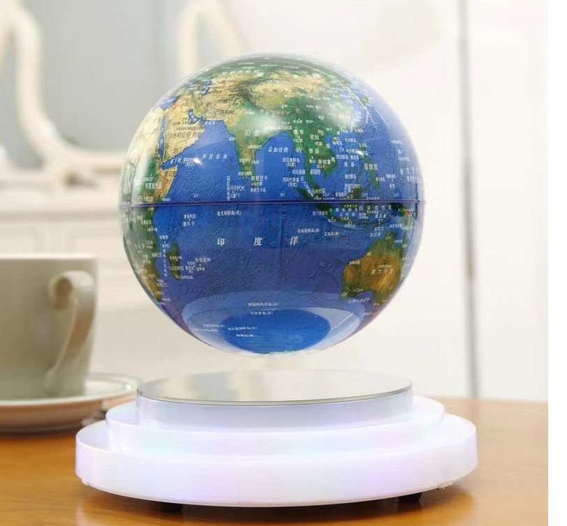 colorful led Light Levitating floating World Map Globe 6inch 7inch 8inch Decor Planet Earth Map Gift