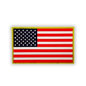Quality National Flag PVC Badge Patch Silicone Material For Armband Veteran Bag wholesale