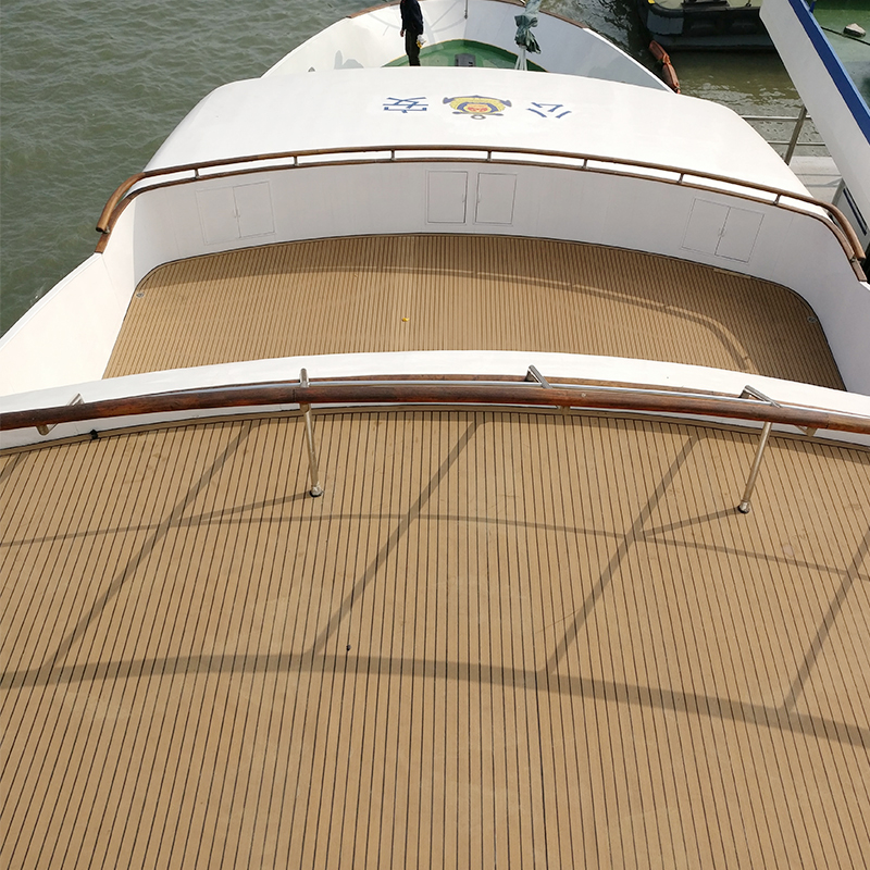 Anti-slip Surface PVC Composite Teak Deck Boat Flooring with Synthetic Eva Foam Layer