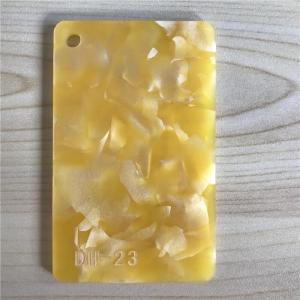 Quality Yellow Pearl Acrylic Sheets 3mm Textured Plexiglass Boards For Display Rack wholesale
