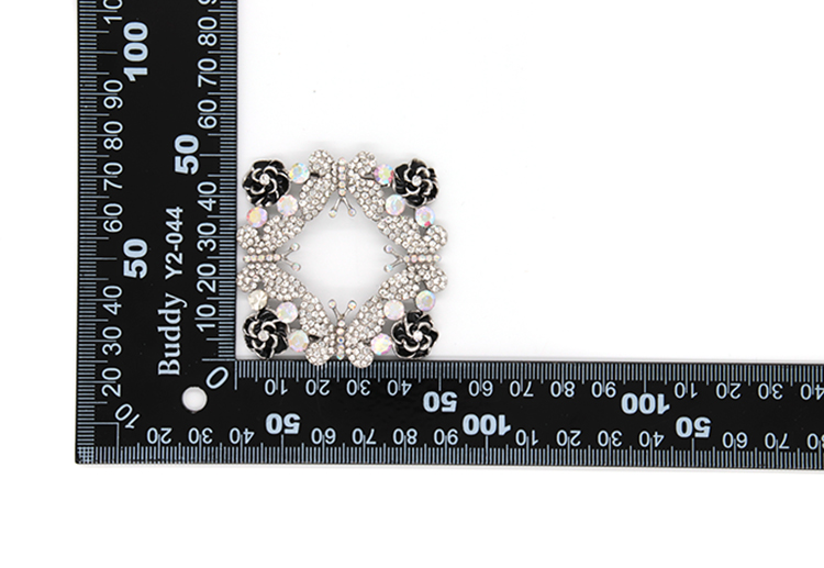 Customized Charming Crystal Decorative Shoe Clips And Charms 60*45mm
