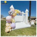Kids Commercial Inflatable Bouncy Castle 13x13 Pastel Light Pink Bounce House