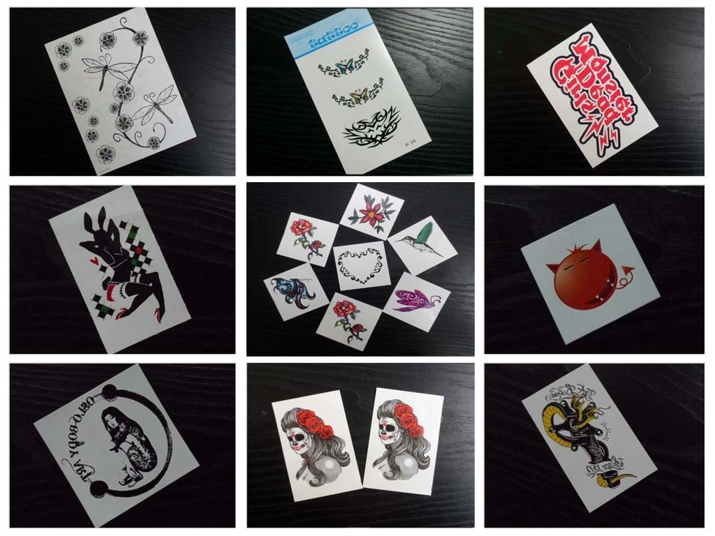 Custom Premium Long Lasting Printing Fashionable Design Water Transfer Body Temporary Tattoo