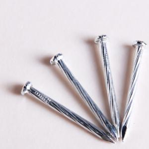Quality Silver White Twisted Shank Nails High Hardness Carbon 45# 55# Steel wholesale