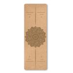Natural Cork TPE Printed 4mm Non Slip Home Fitness Pad Gymnastics Pilates Yoga