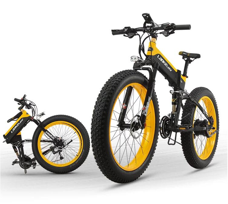 Folding 1000W Fat Folding Electric Bike 26 Inch 13AH Panasonic Battery