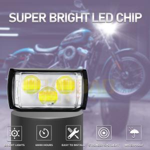 Quality 80V 3 Beads Metal Dual Color Flashing Red Blue Motorycylce LED Lucency Spotlight wholesale