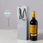 157gsm Insulated Washable Brown Paper Wine Bags Die Cut Handle