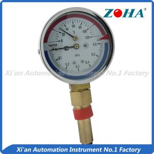 Quality Dial Face Thermo Pressure Gauge / Small Oil Pressure And Temp Gauge wholesale