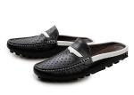 Fashion Flat Mens Leather Slippers Summer Mens Sandals For Beach Walking