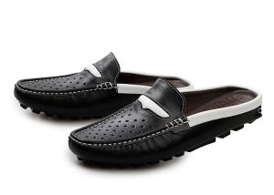 Quality Fashion Summer Genuine Leather Mens Sandals / Mens Cowhide Slippers wholesale