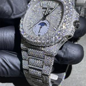 Quality 3ATM Moissanite Bust Down Watch Bling Dial Diamond Watch Waterproof wholesale