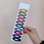 Metal Decorative Hair Clips Grips Kids Girl Jewelry Set BB Side Frosted Acrylic