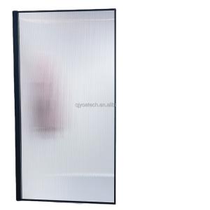 Quality Bathroom and Living Room Tempered Glass Fixed Shower Screen with Elegant Moru Pattern wholesale