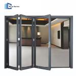 Heavy Duty Aluminium Bifold Glass Doors Waterproof Aluminum Sliding Folding Door