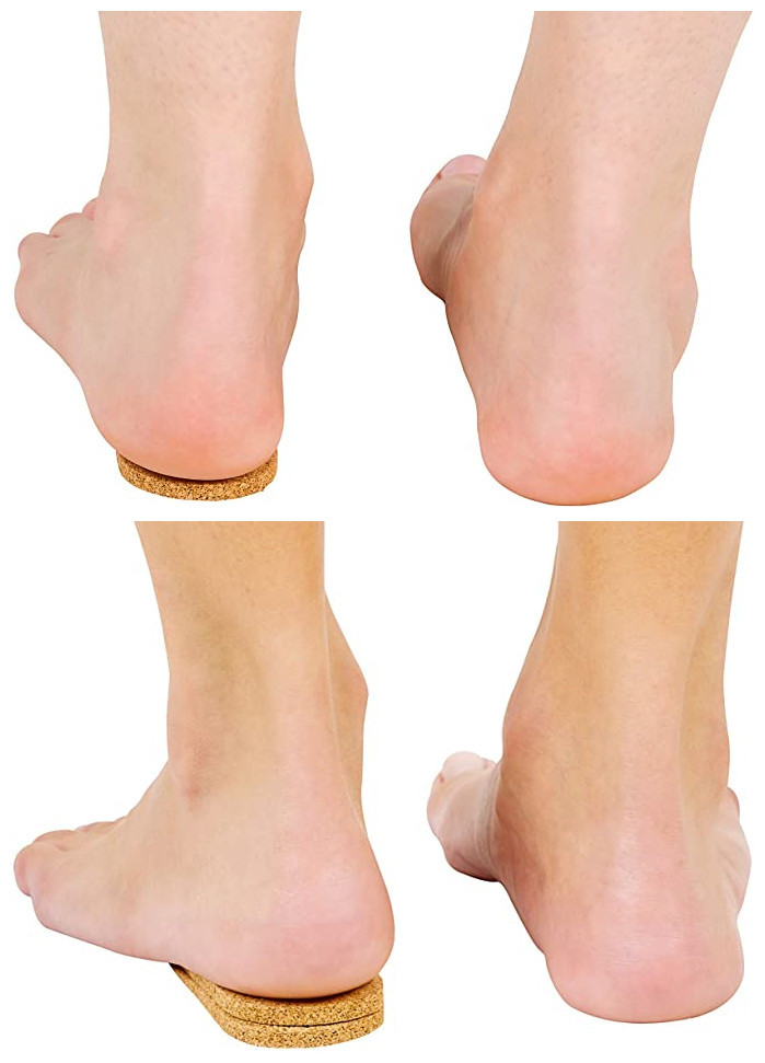 Antistatic Antiskid Natural Cork Sole Heel Lift Inserts 4.5*2.7in 4.25*2.4in