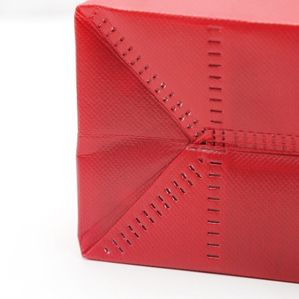 100g red Color cardioid design PP Laminated promotion Bag in Ultrasonic Technical