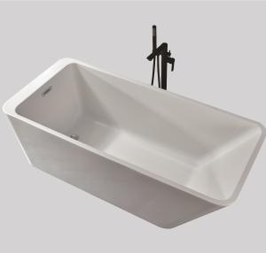 Quality Contemporary White Acrylic Jetted Free Standing Tub Soaking Bathtub wholesale