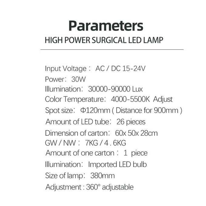 LED Dental Chair Light with Color Temperature Adjustment