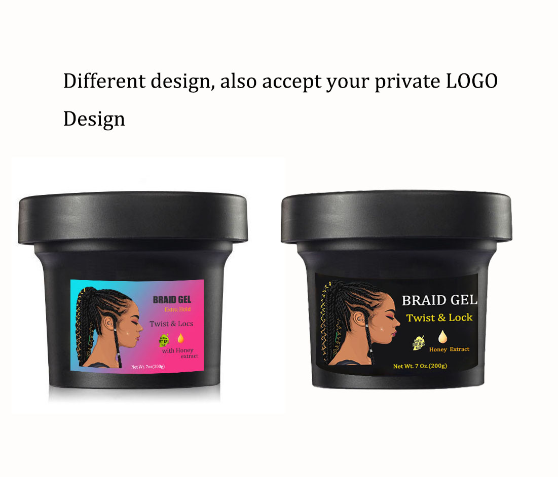 200ml Private Label Twist Loc Tresse Gel for Conditioning and Extra Hold Fast Drying