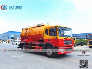 Quality Dongfeng D9 Duolicar 15m3 Vacuum Sewer Tank Truck wholesale