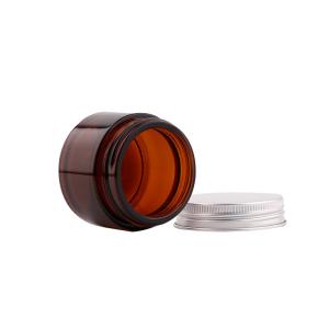 Quality 5g 10g 30g 50g 100g Clear amber glass cream jar with aluminium cap wholesale