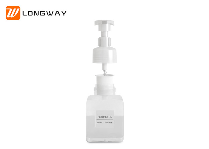 Durable Square Refillable Cosmetic PETG Bottle For Shower Gel / Cleanser 250ml