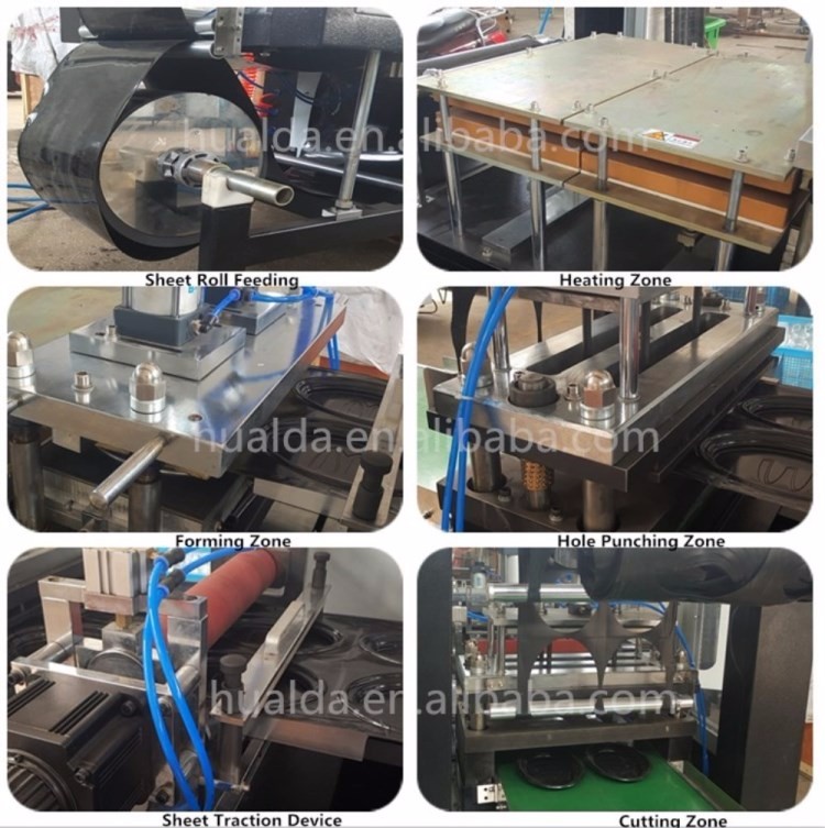 small plastic cup glass lid vacuum thermoforming machine