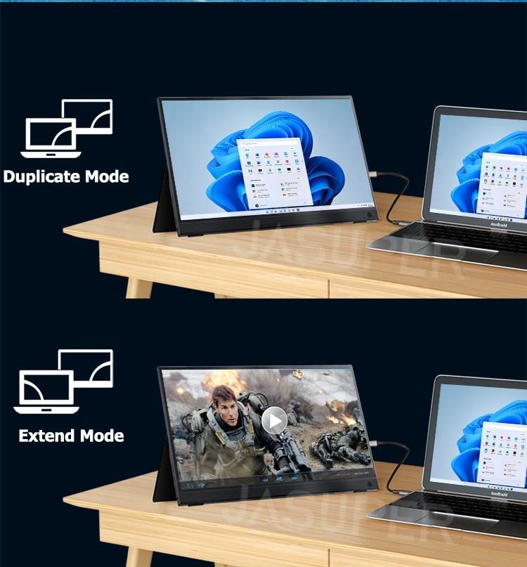 13.3 Inch Touchscreen Portable Monitor , USB C Portable Gaming Monitor with Desktop Stand for Laptop Computer Phone Second/Extend Screen