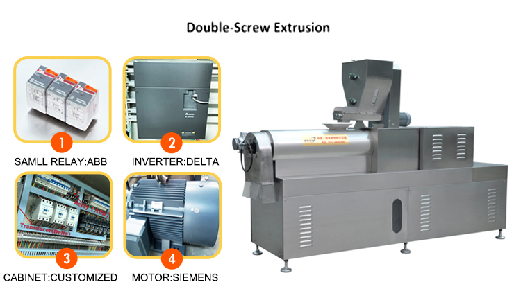 Food Processing Machine Automatic Core Filling Puffed Snack Extruder for Snack Making