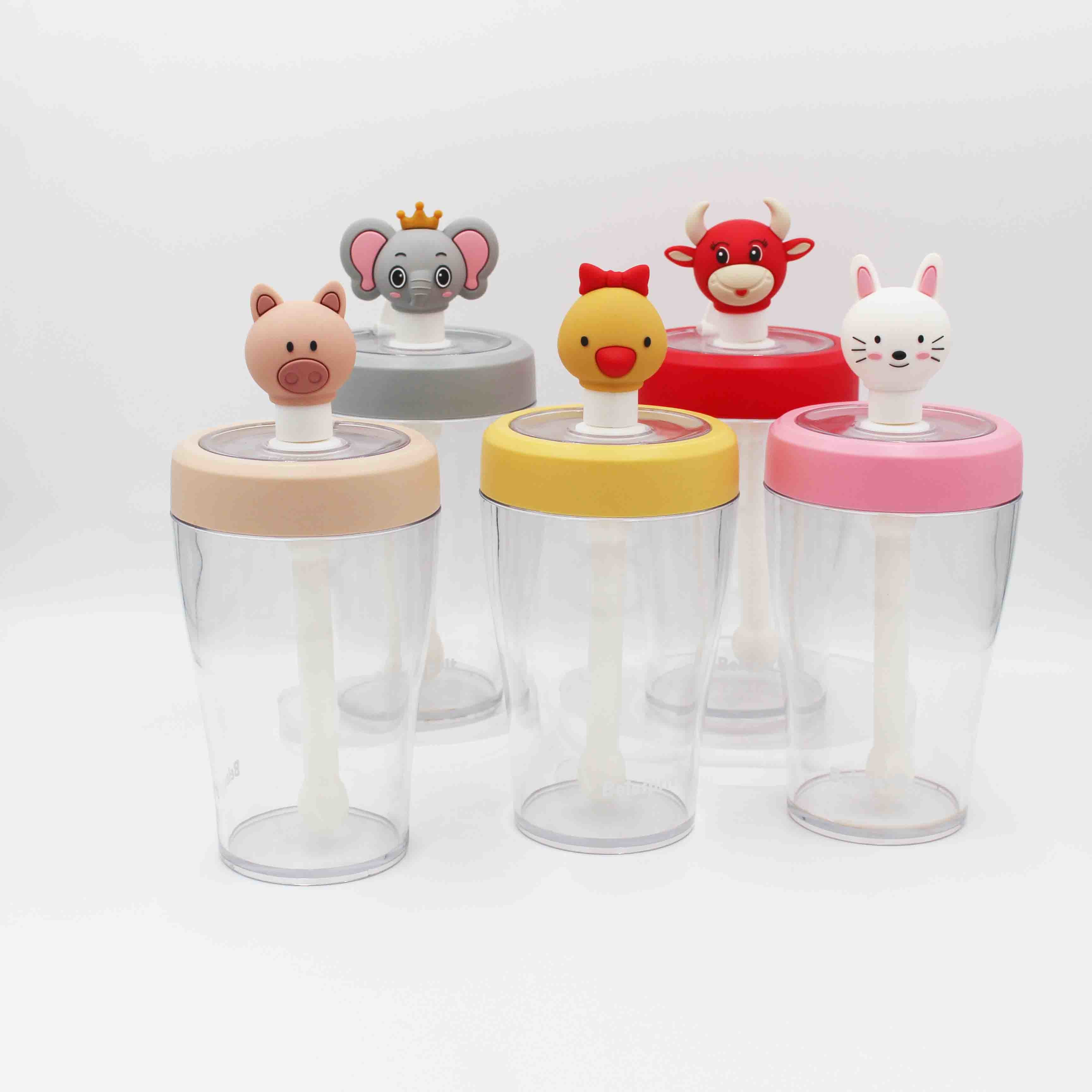 430ml Multifunction Silicone Straw Water Bottle Lovely design