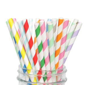 Quality Colorful Attractive Paper Party Straws To Decorate Birthday Parties Baby Showers wholesale