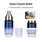 20g color customized Gradient Glass Blue Skincare Bottle For Lotion Luxury Glass