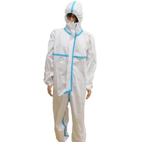 Quality White Disposable Protective Gowns / Breathable Disposable Coveralls wholesale