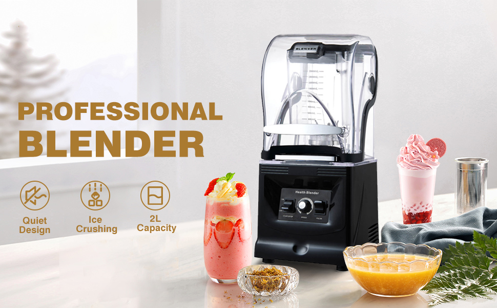 Low Noise High Speed Commercial Blender for Coffee Shop 9840 Strong Pure Copper Motor