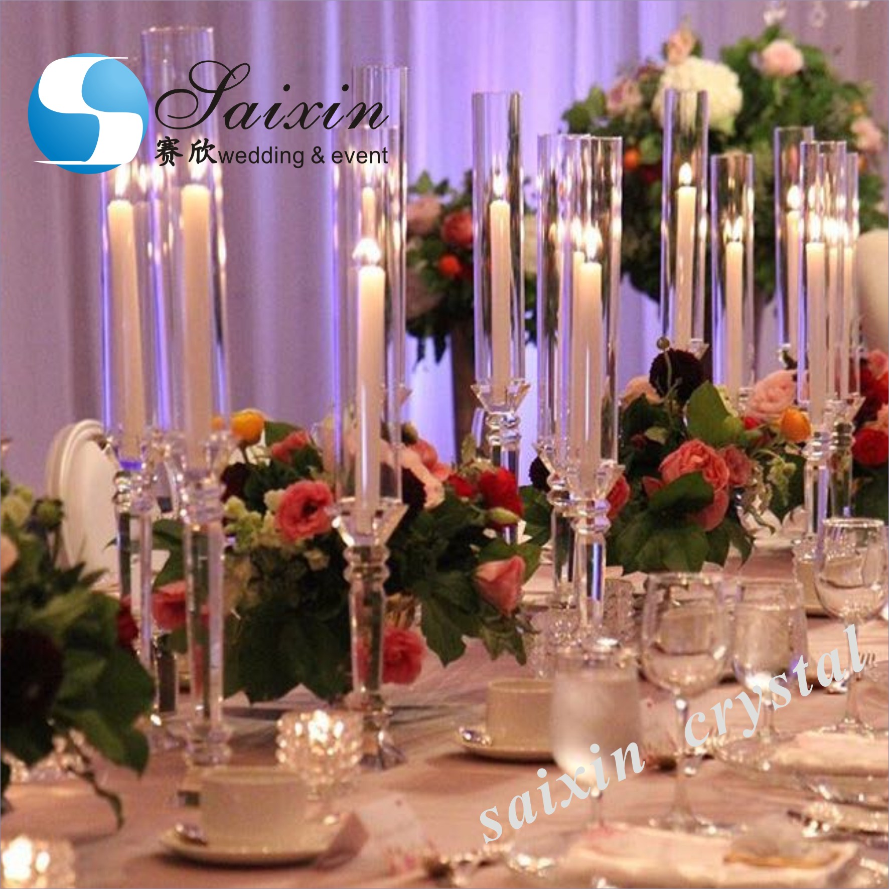 Wholesale wedding centerpieces single gold candle holder for event decor