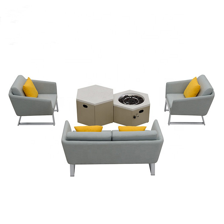 50,000 BTU Adjustable Flame Outdoor Natural Gas Firepit With Lid, Lava Rocks, Ceramic Tabletop