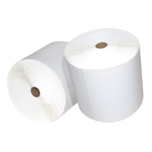Quality Barway 80mm White Vinyl Sticker Roll 5000pcs Plain Sticky Labels wholesale