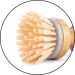 Beech Utensil Cleaner Brush Sisal Bamboo Dish Cleaning Brush 8*4.5cm