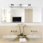 Nordic modern LED mirror front light simple bathroom light K9 crystal light(WH