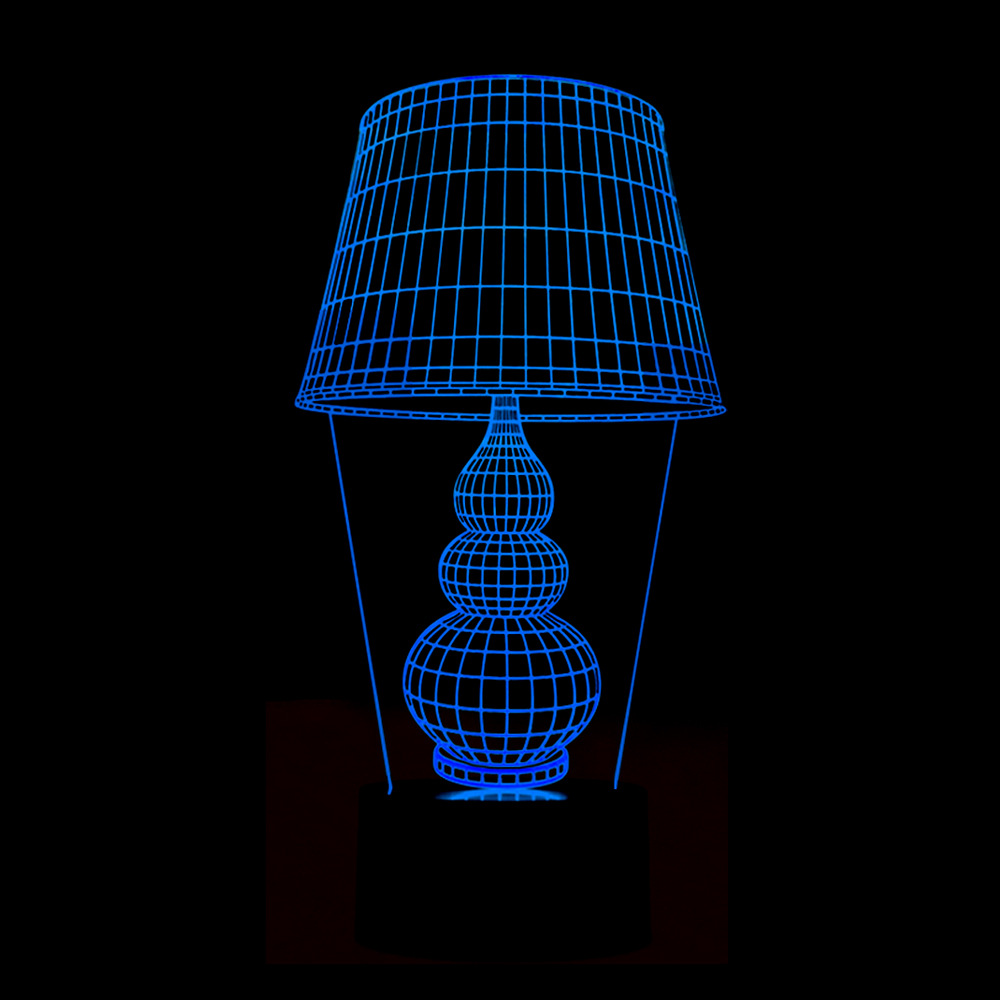 Table lamp light shape 3D Colorful touch remote control LED vision festival gift 3D night light