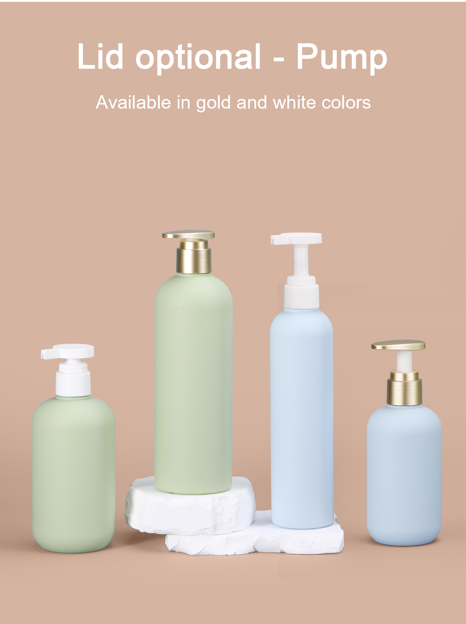 400ml 500ml Soft Touch Cosmetic Squeeze Bottle With Bamboo Lid For Shampoo Body Butter Lotion