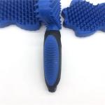Blue Color Pet Hair Brush Weight 167g Special Shape TPR / PP Material
